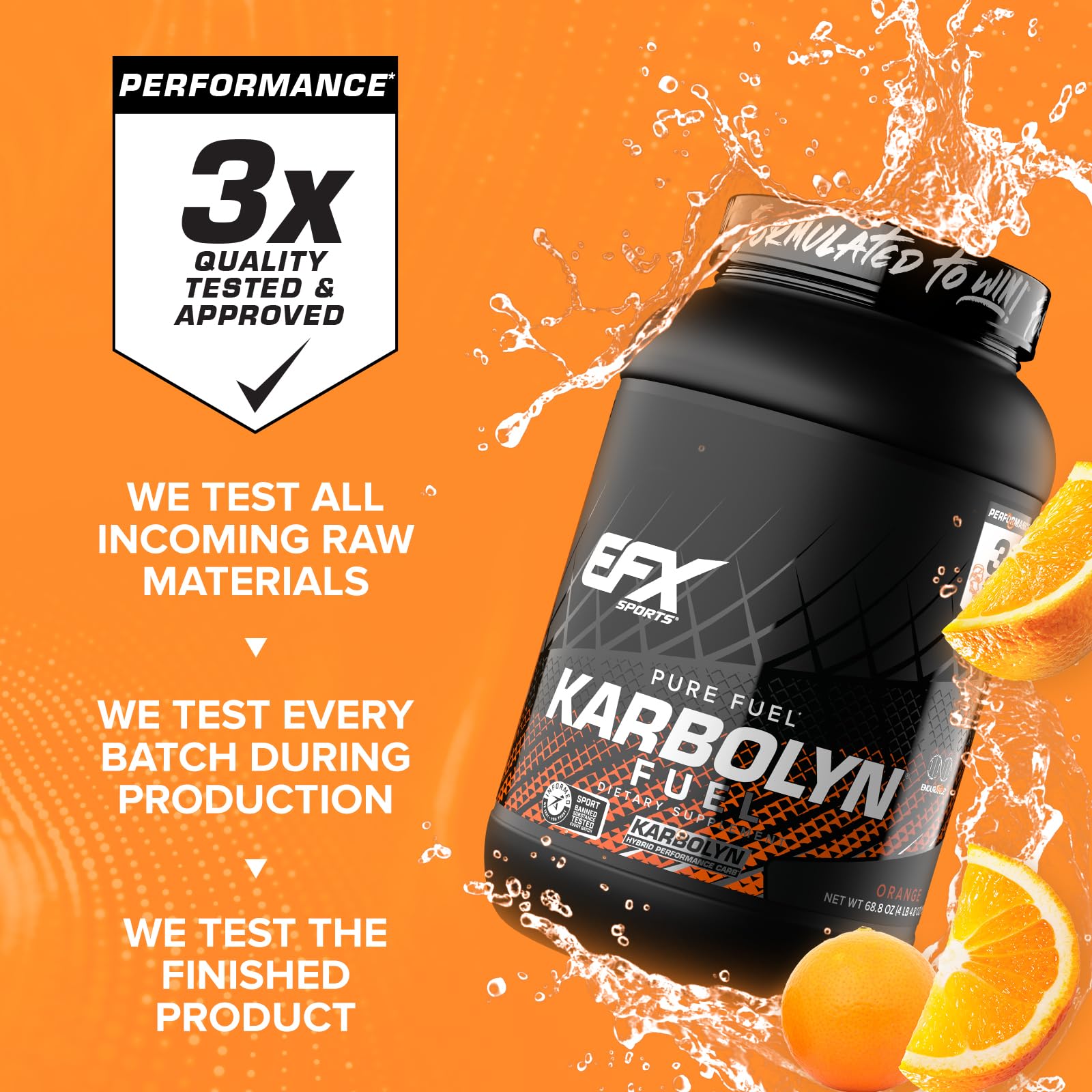 EFX Karbolyn Fuel: intra-entraînement orange pour maintenir l’énergie