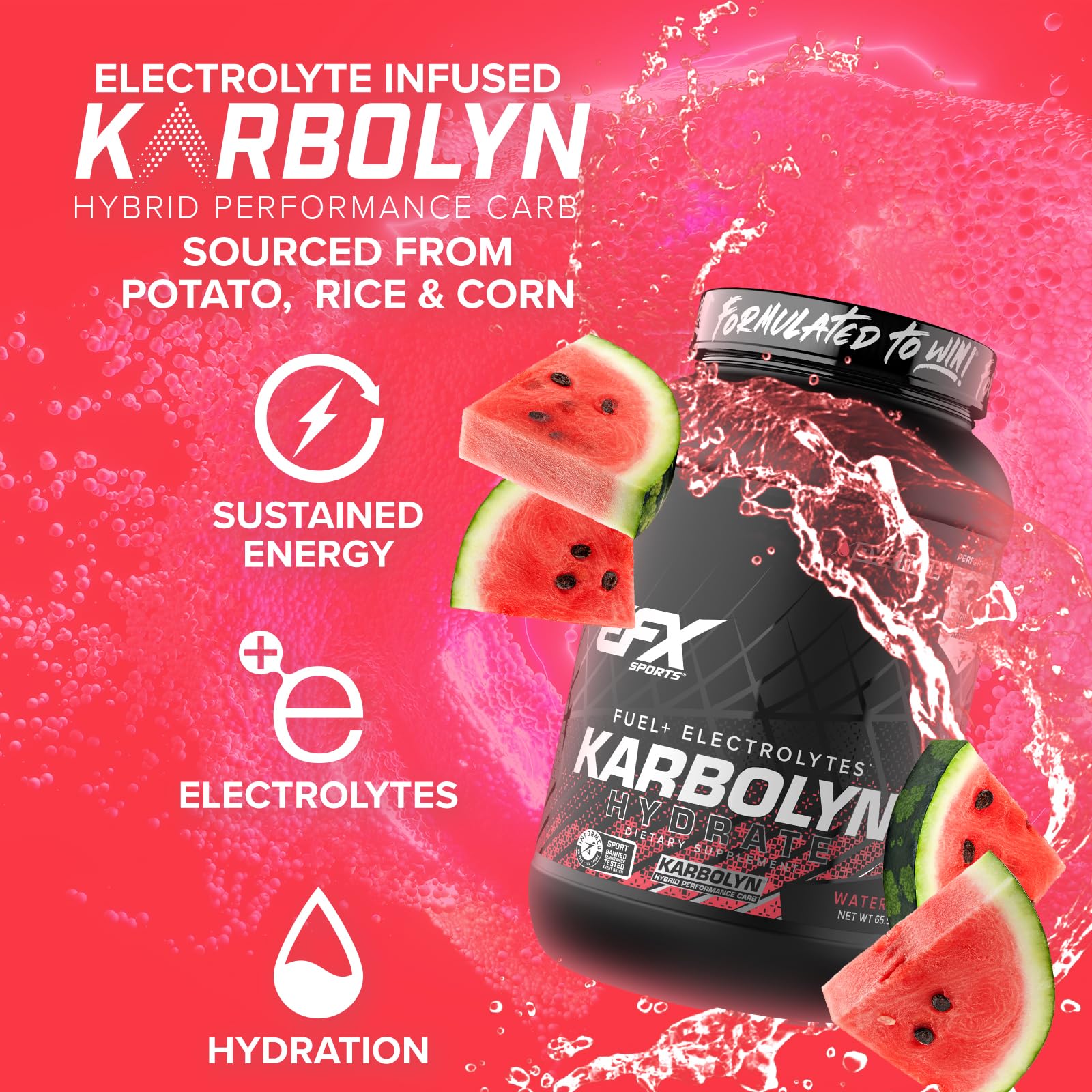 Bouteille Karbolyn Hydrate 600 ml, parfaite pour réhydrater durant l'effort.