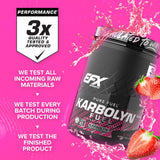 EFX Sports Karbolyn Fuel, étiquette claire garantissant traçabilité et qualité