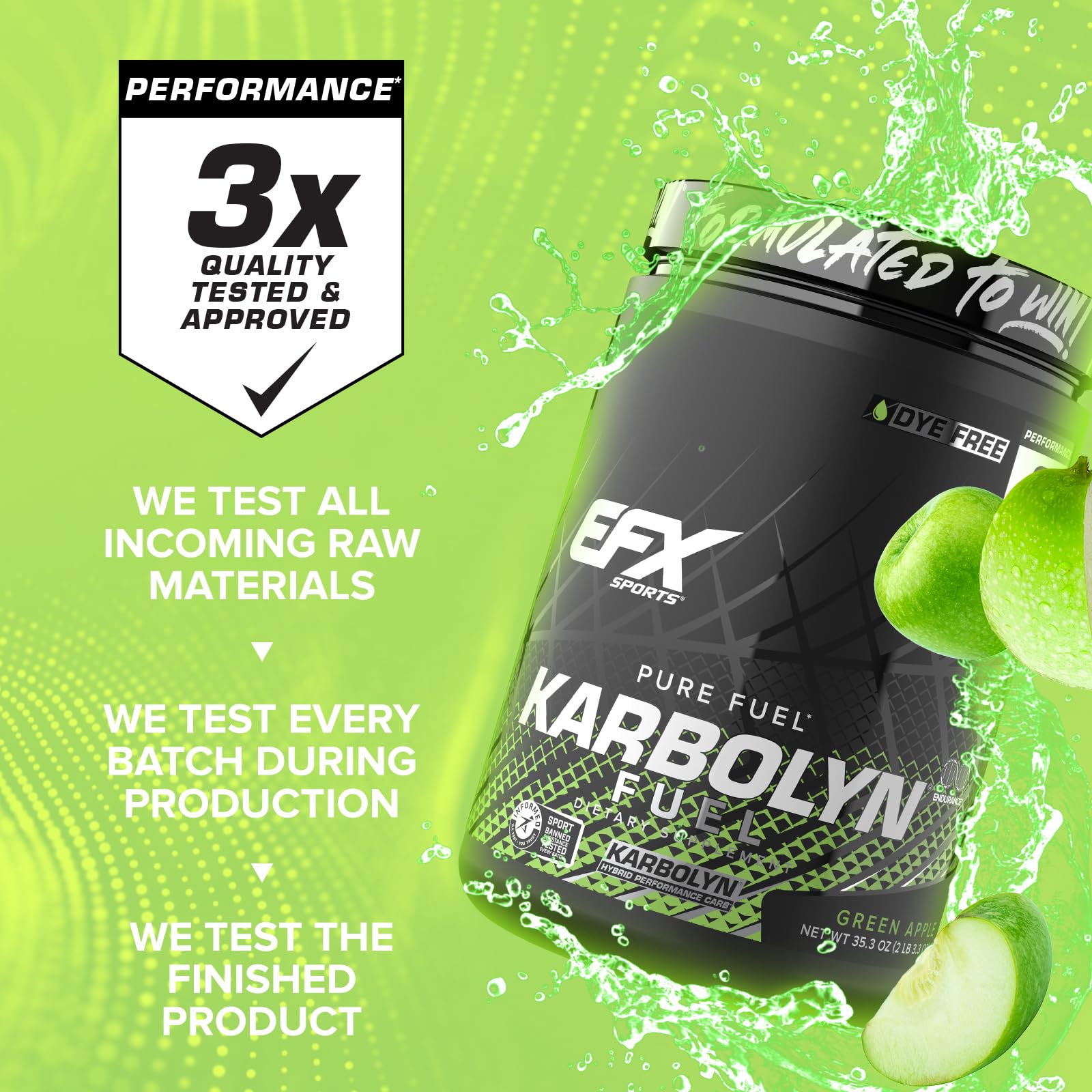 EFX Sports Karbolyn Fuel: consommé intra-entraînement pour soutenir l'effort.