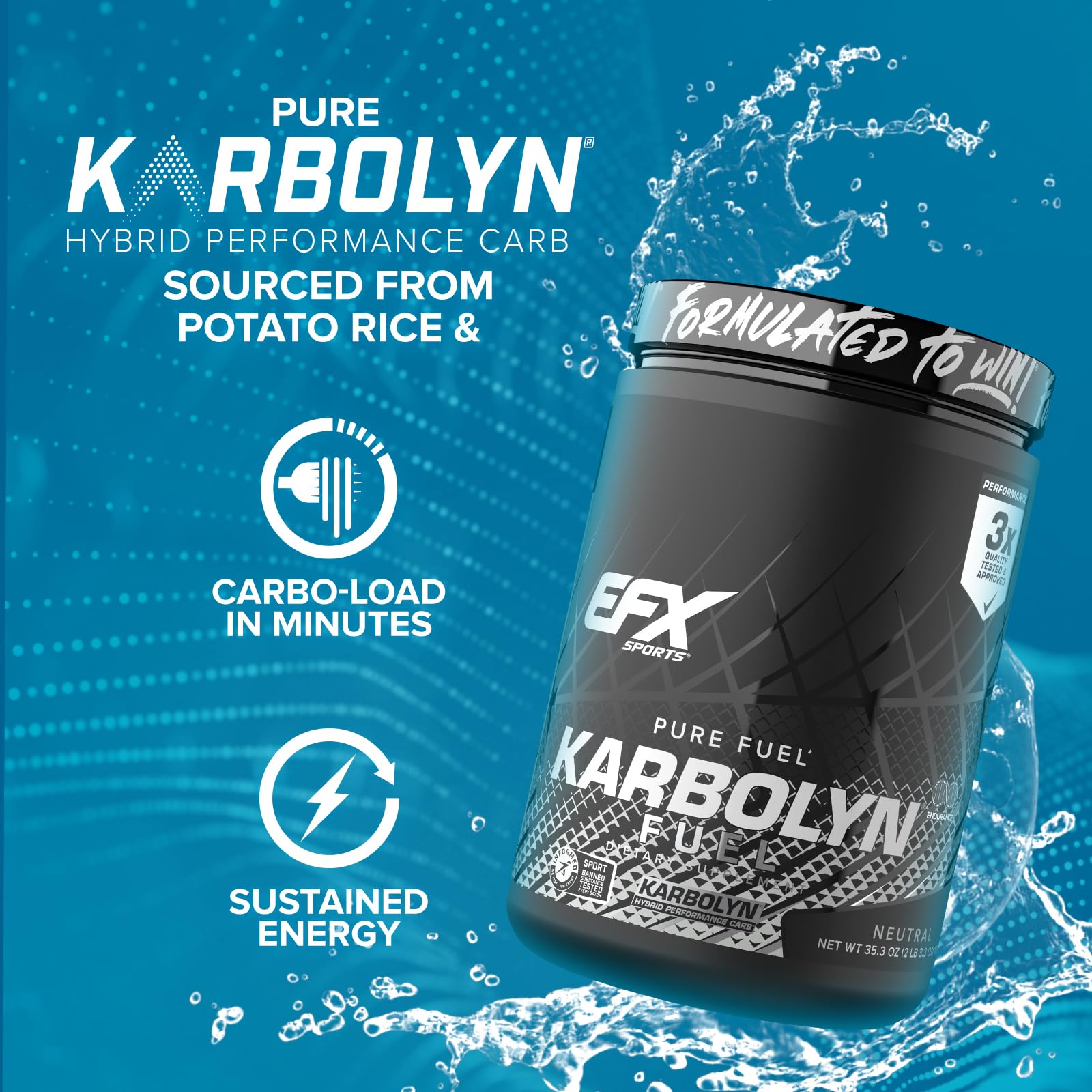 EFX Karbolyn Fuel, intra-entraînement, maintien d'énergie pendant l'effort