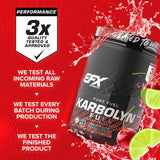 EFX Sports Karbolyn Fuel - mélange rapide avec eau pour énergie pré-entraînement durable