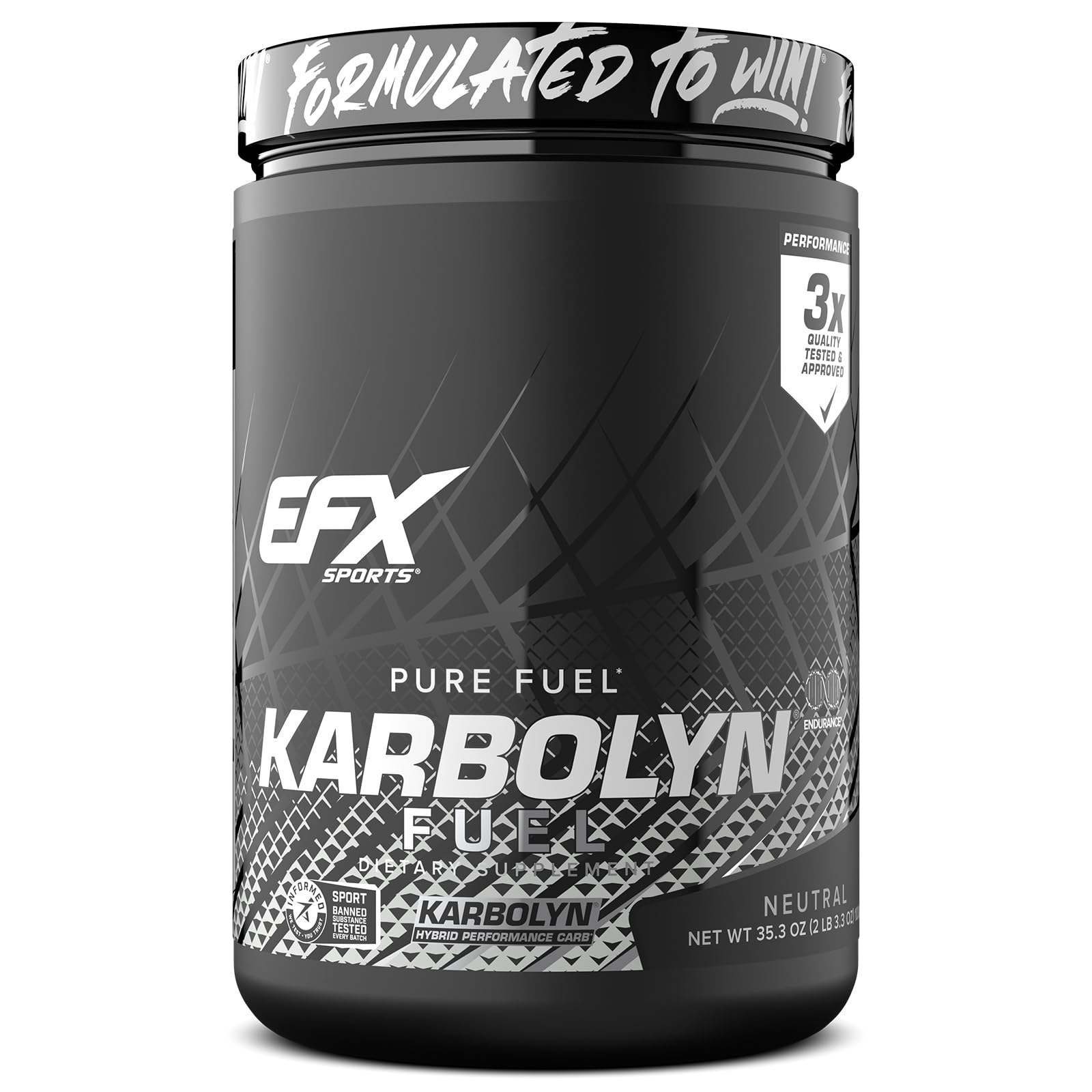 EFX Karbolyn Fuel, poudre-charge rapide offrant énergie durable pendant l'entraînement
