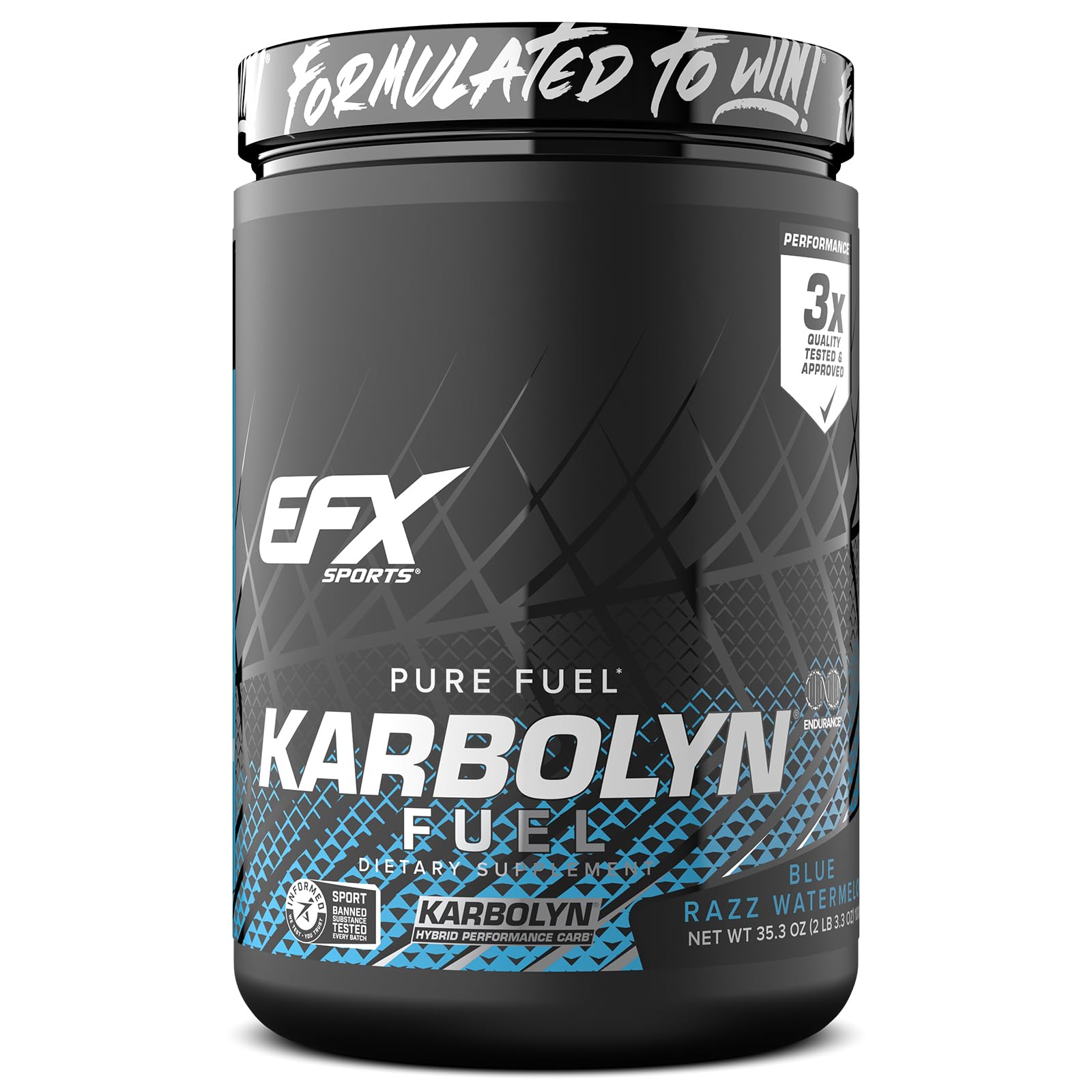 EFX Sports Karbolyn Fuel – poudre glucides rapide pour énergie durable pendant l'effort.