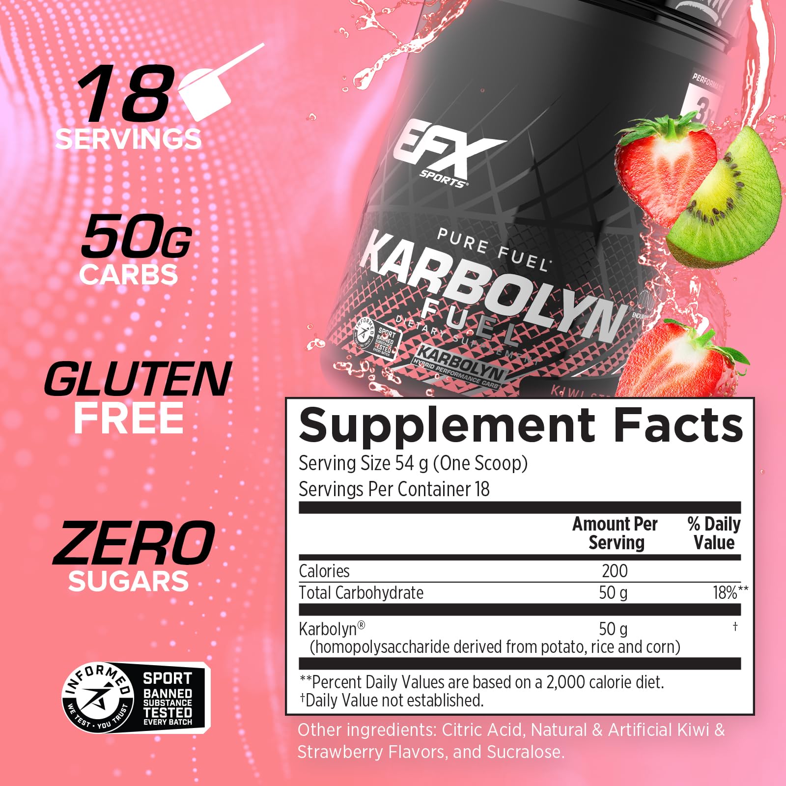 EFX Karbolyn Fuel – pré-entraînement, apport rapide pour maintenir l'intensité.
