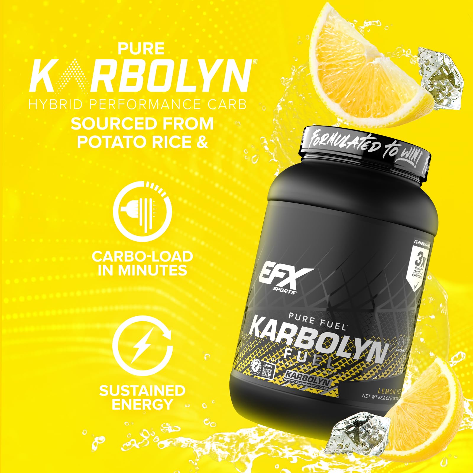 Athlète en plein entraînement avec Karbolyn Fuel, énergie soutenue.