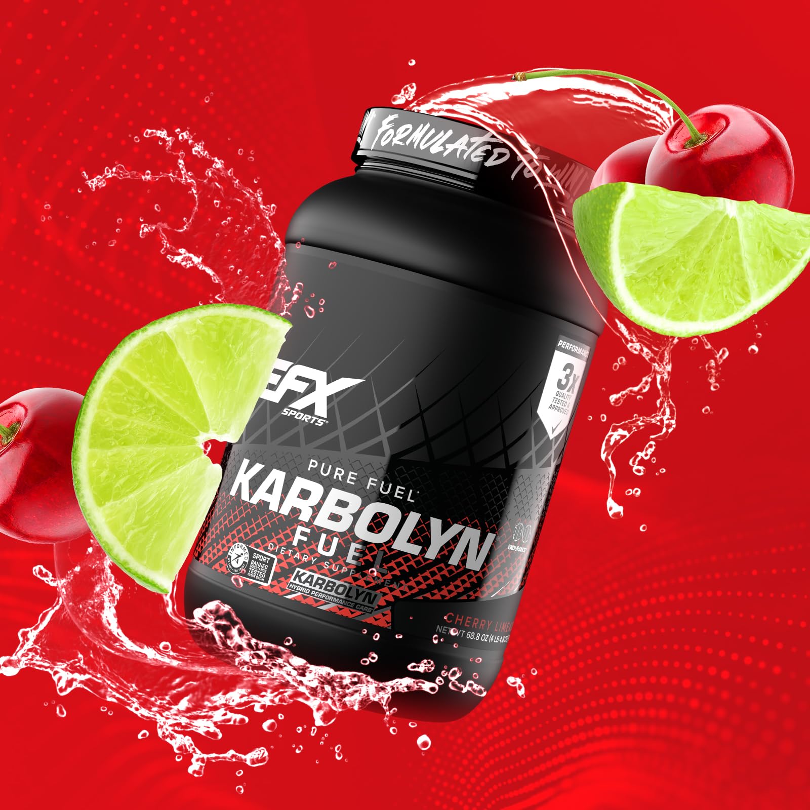 EFX Sports Karbolyn Fuel : utilisation pré-entraînement pour énergie ciblée.