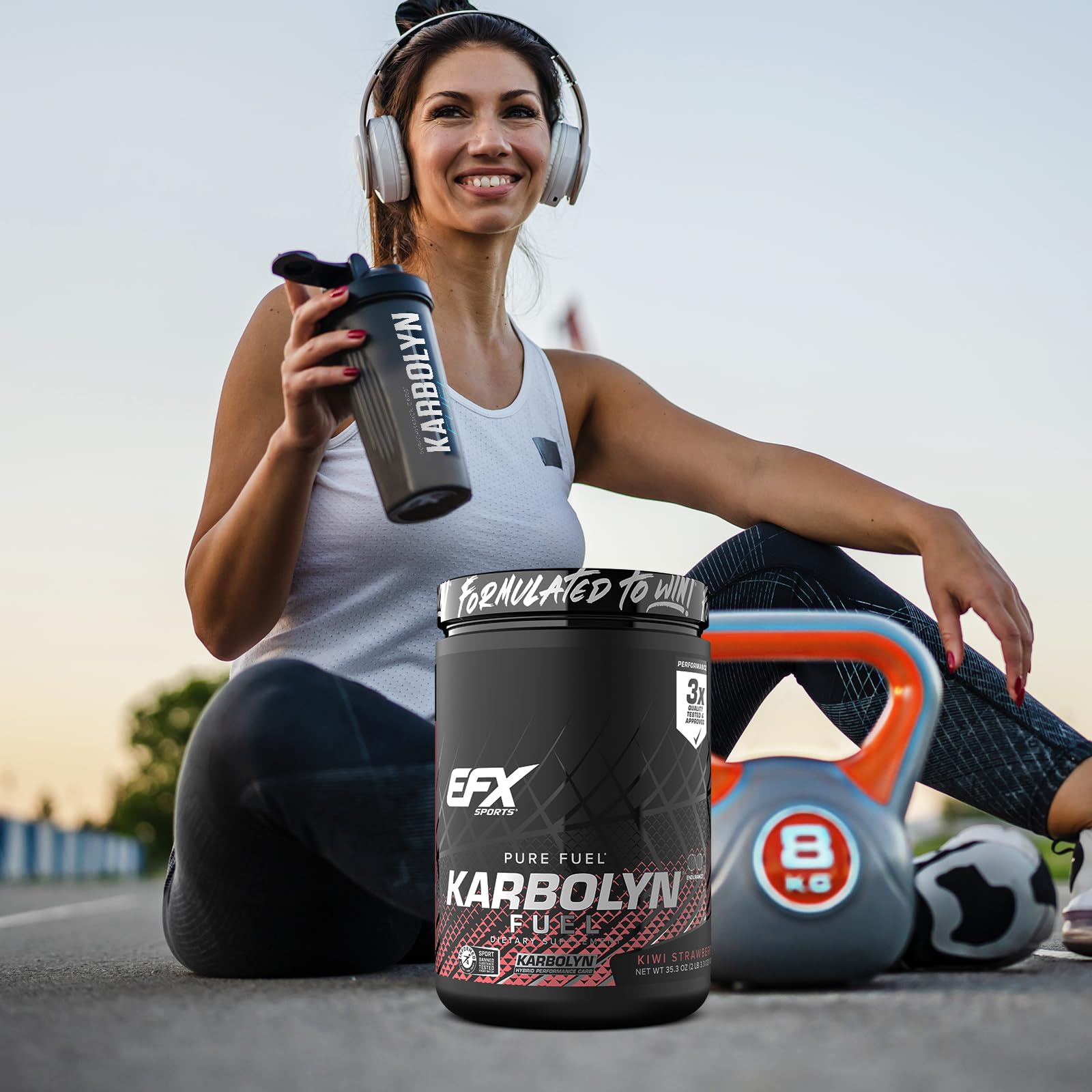 EFX Karbolyn Fuel – verre-mesure, mesure claire pour chaque séance.