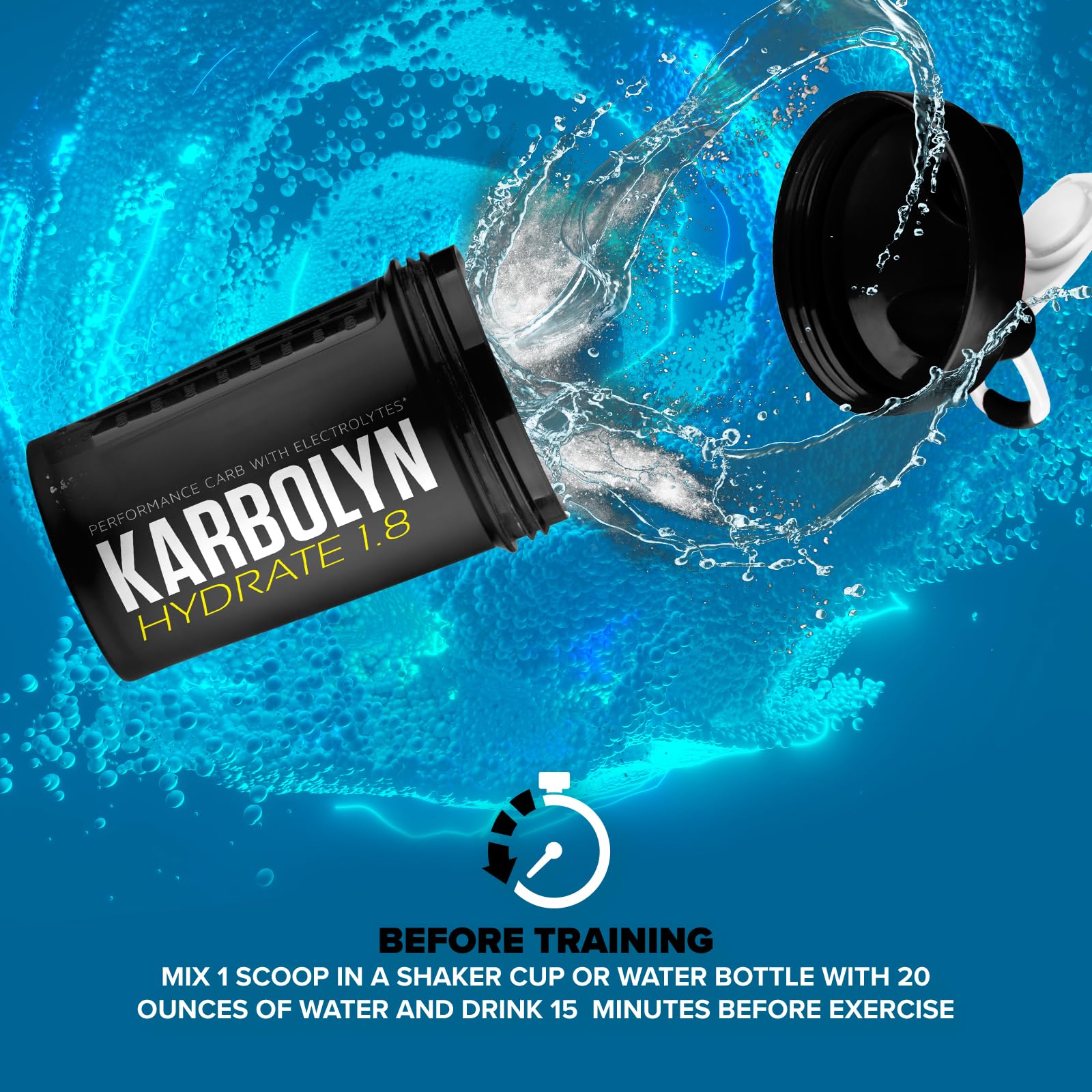 Karbolyn Hydrate prêt à l’emploi avant l’entraînement pour soutenir l’énergie.