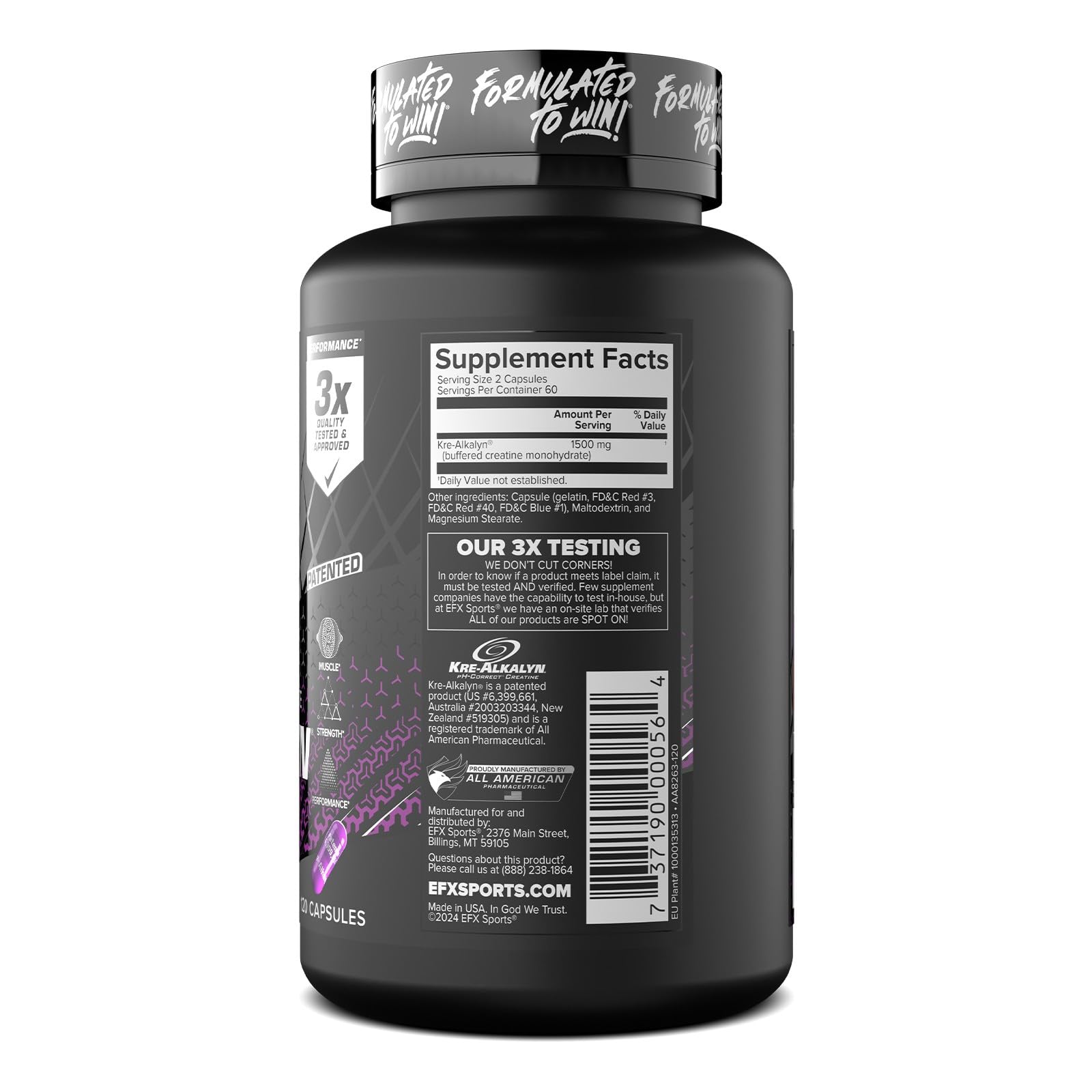 EFX Kre-Alkalyn EFX – Avantages potentiels pour récupération et performance.