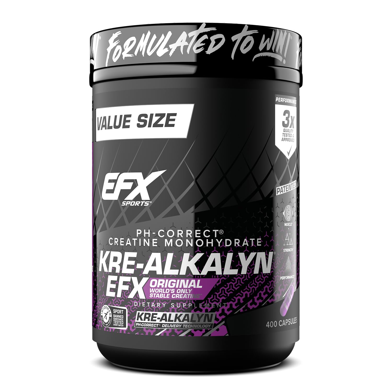Kre-Alkalyn EFX en bouteille, soutien potentiel à la performance.