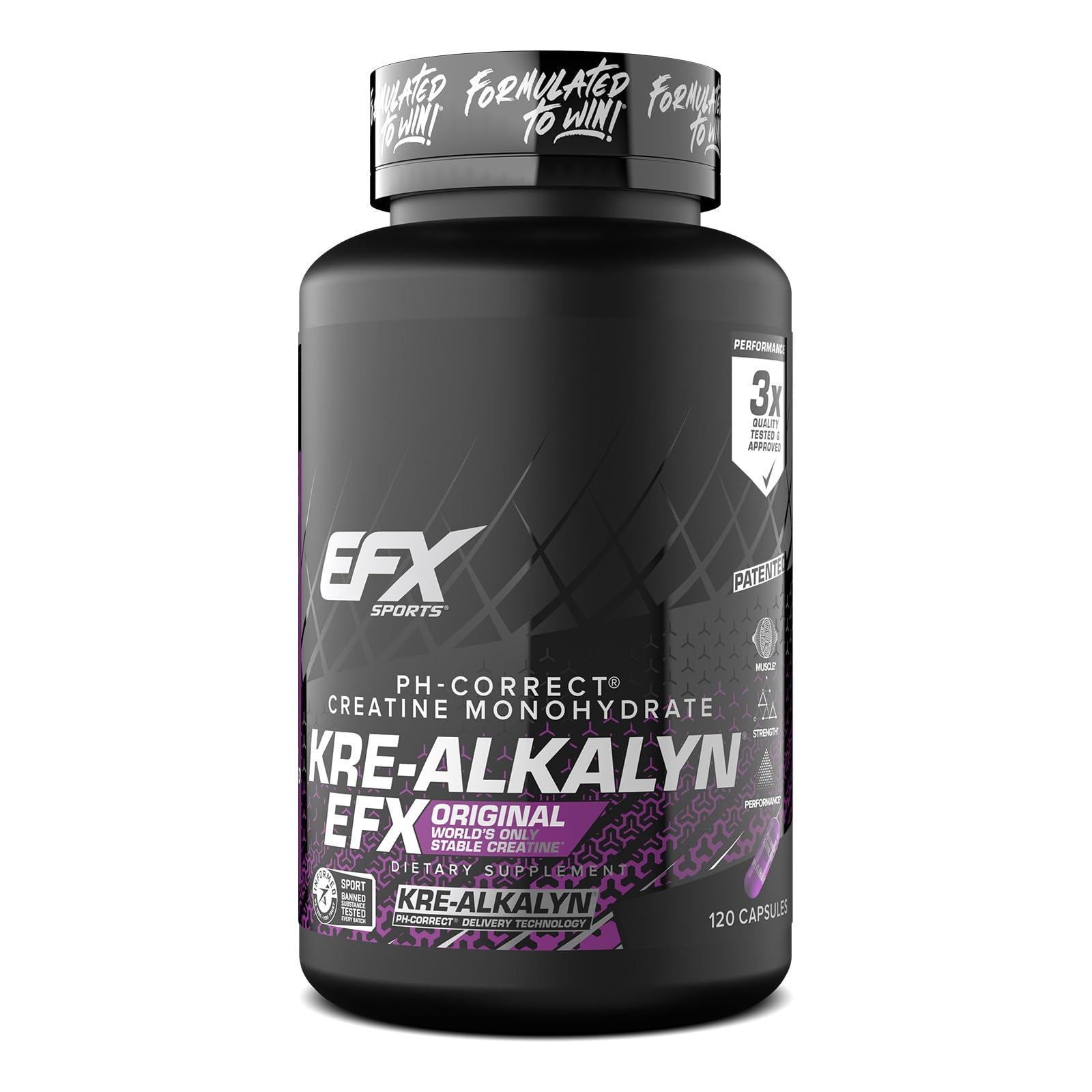 EFX Kre-Alkalyn EFX – Bouteille pratique pour entraînements et récupération.