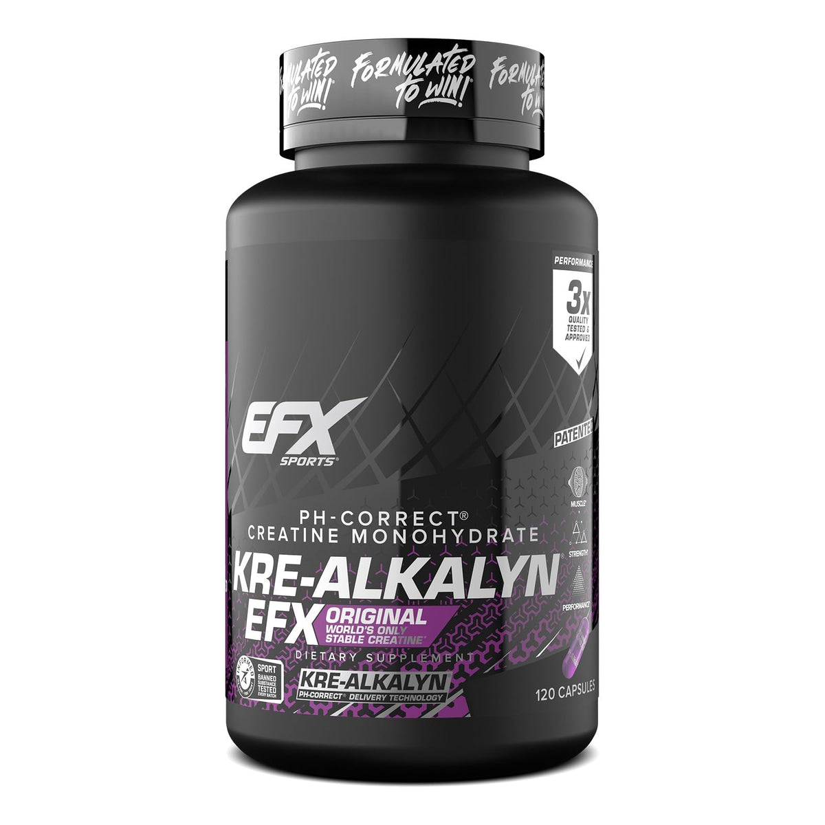 EFX Kre-Alkalyn EFX – Bouteille pratique pour entraînements et récupération.