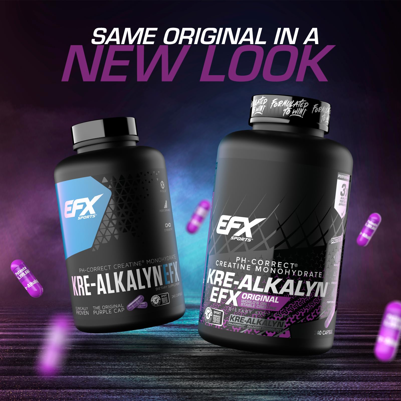 Capsules Kre-Alkalyn EFX faciles à prendre sans mélange