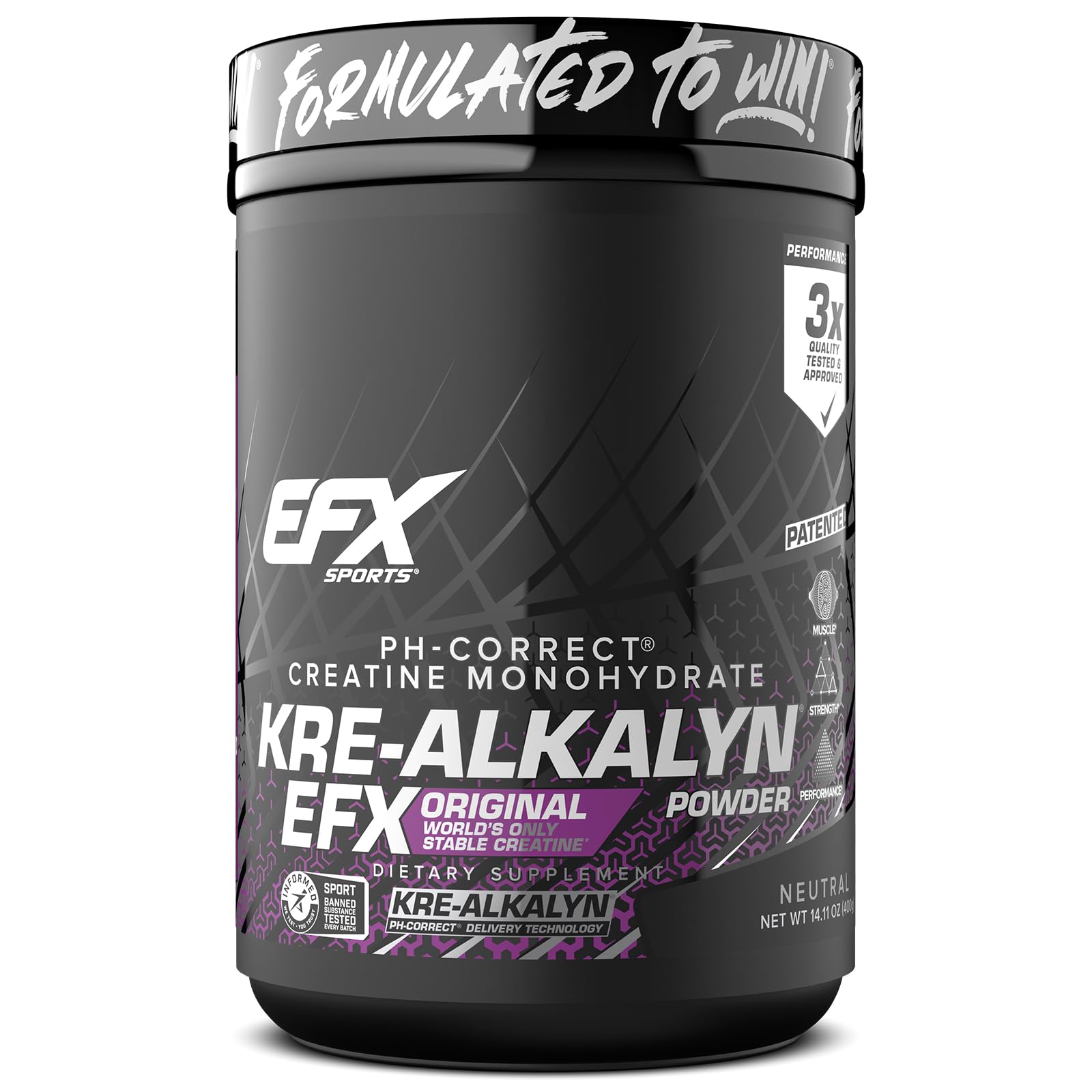 La Kre-Alkalyn EFX Poudre d'EFX Sports prête à l’emploi et pureté garantie.
