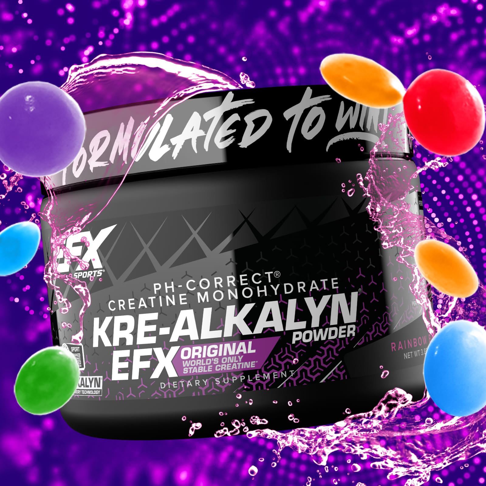 Poudre Kre-Alkalyn EFX versée dans un verre, préparation rapide