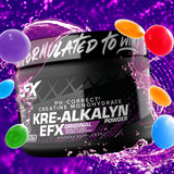 Poudre Kre-Alkalyn EFX versée dans un verre, préparation rapide