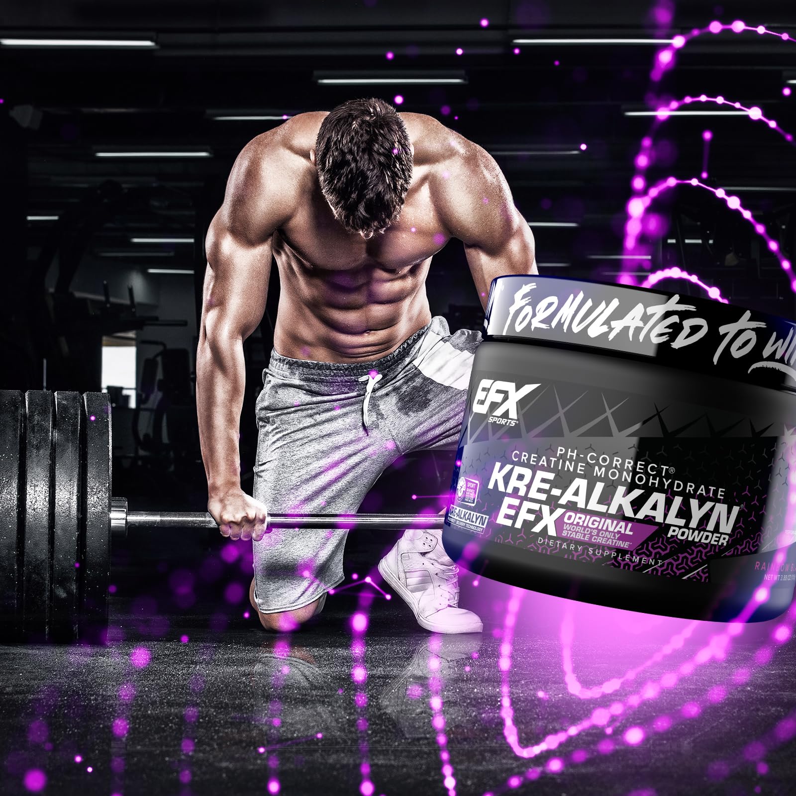 Saveur arc-en-ciel Kre-Alkalyn EFX pour une expérience agréable après l'effort