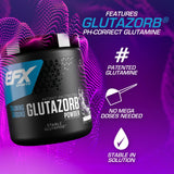 Étiquette et emballage clair de Glutazorb montrant les informations de qualité