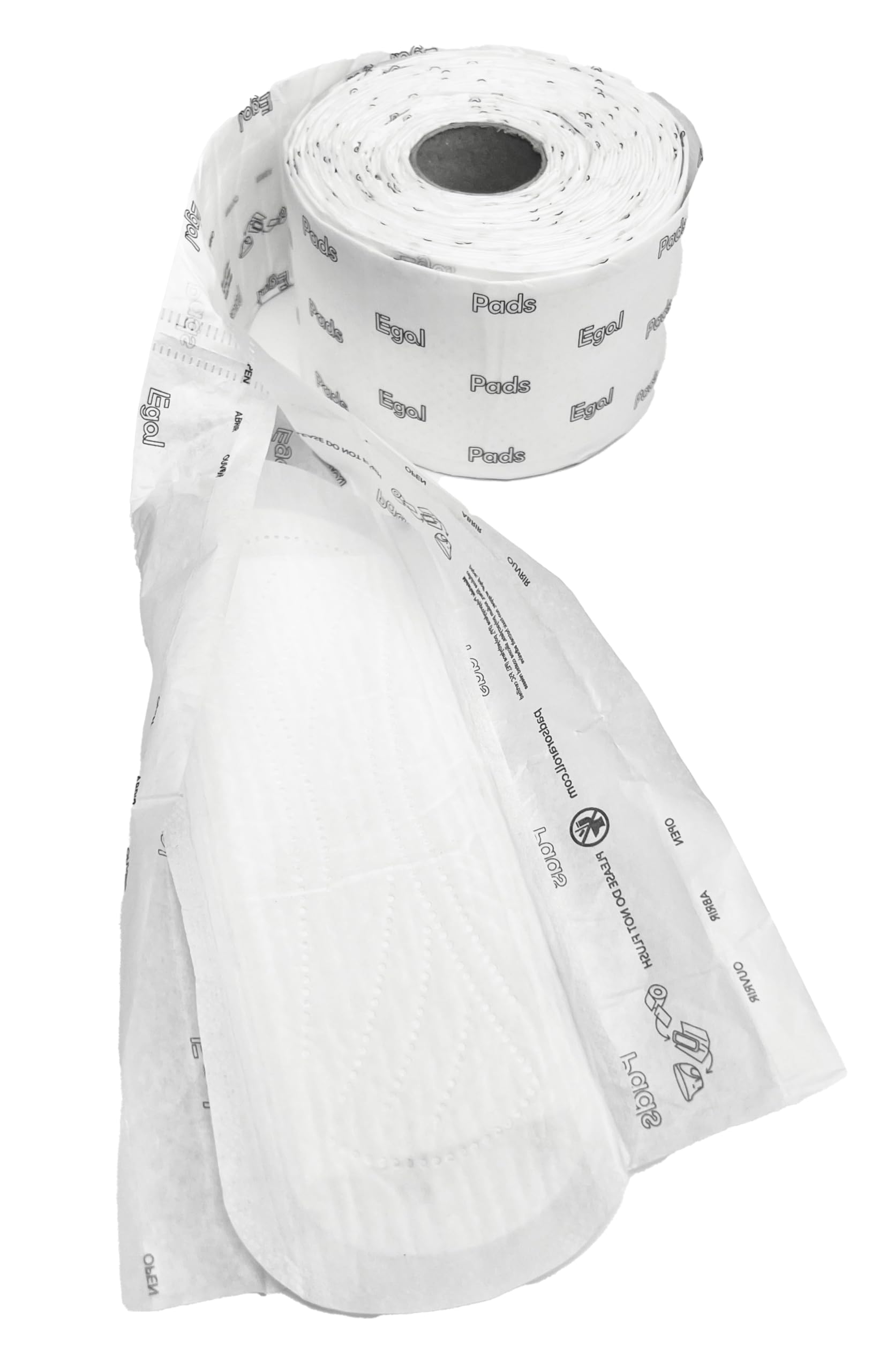 Egal Pads sur Rouleau avec emballage, rangement propre et pratique.
