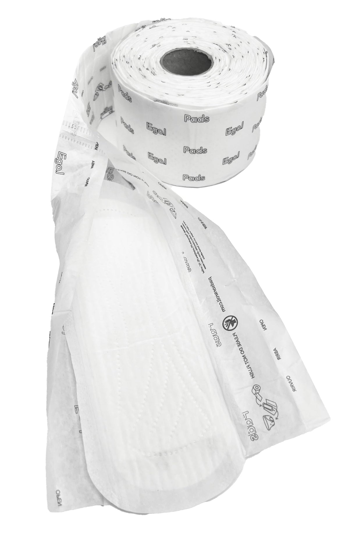 Egal Pads sur Rouleau avec emballage, rangement propre et pratique.