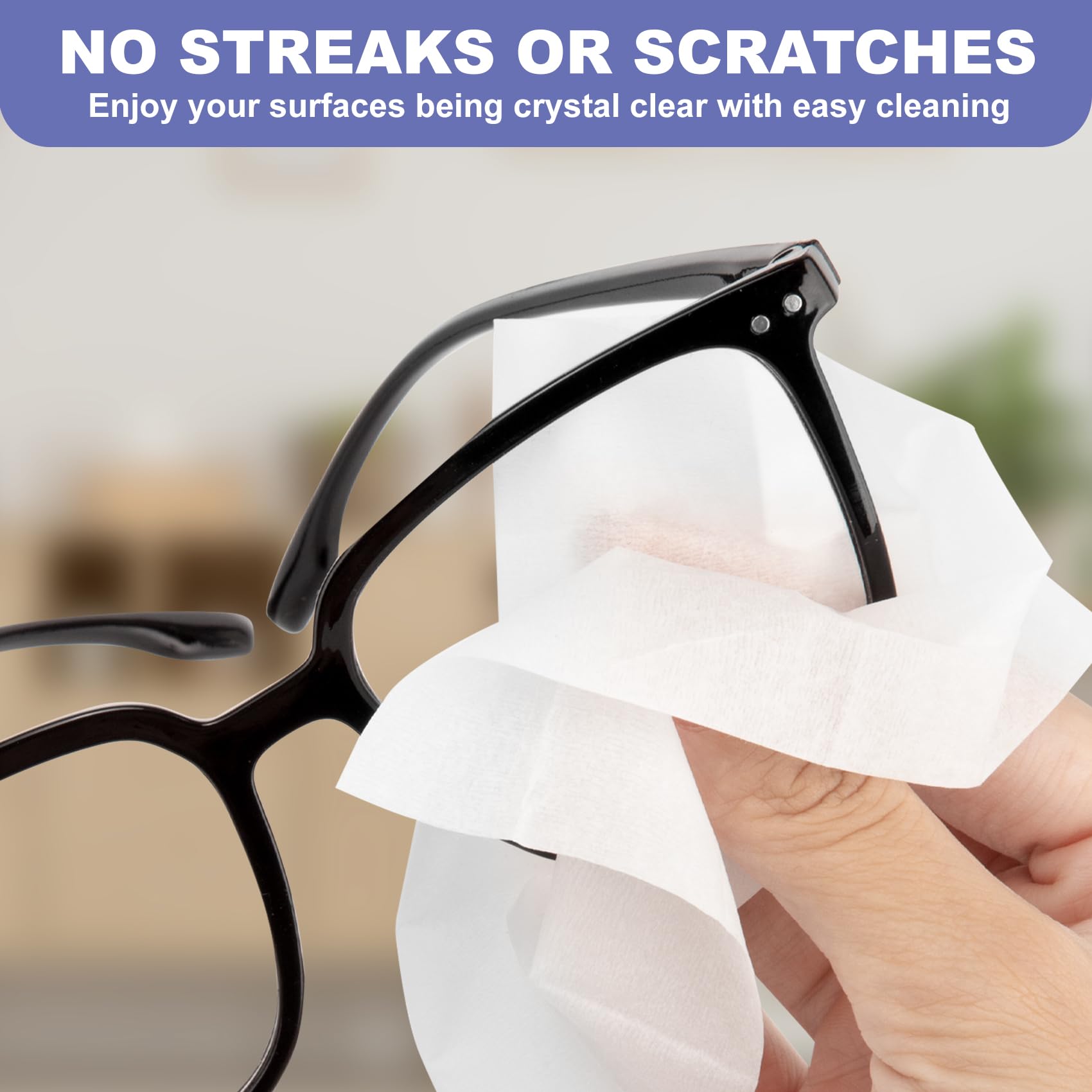 Lingettes portables Eglagen pour voyage, nettoient lunettes et écrans en déplacement