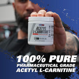 Bouteille EHP Labs Acétyl L-Carnitine Poudre sur étagère de cuisine.
