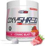 OxyShred Explosion cosmique en bouteille pour une énergie durable en entraînement.