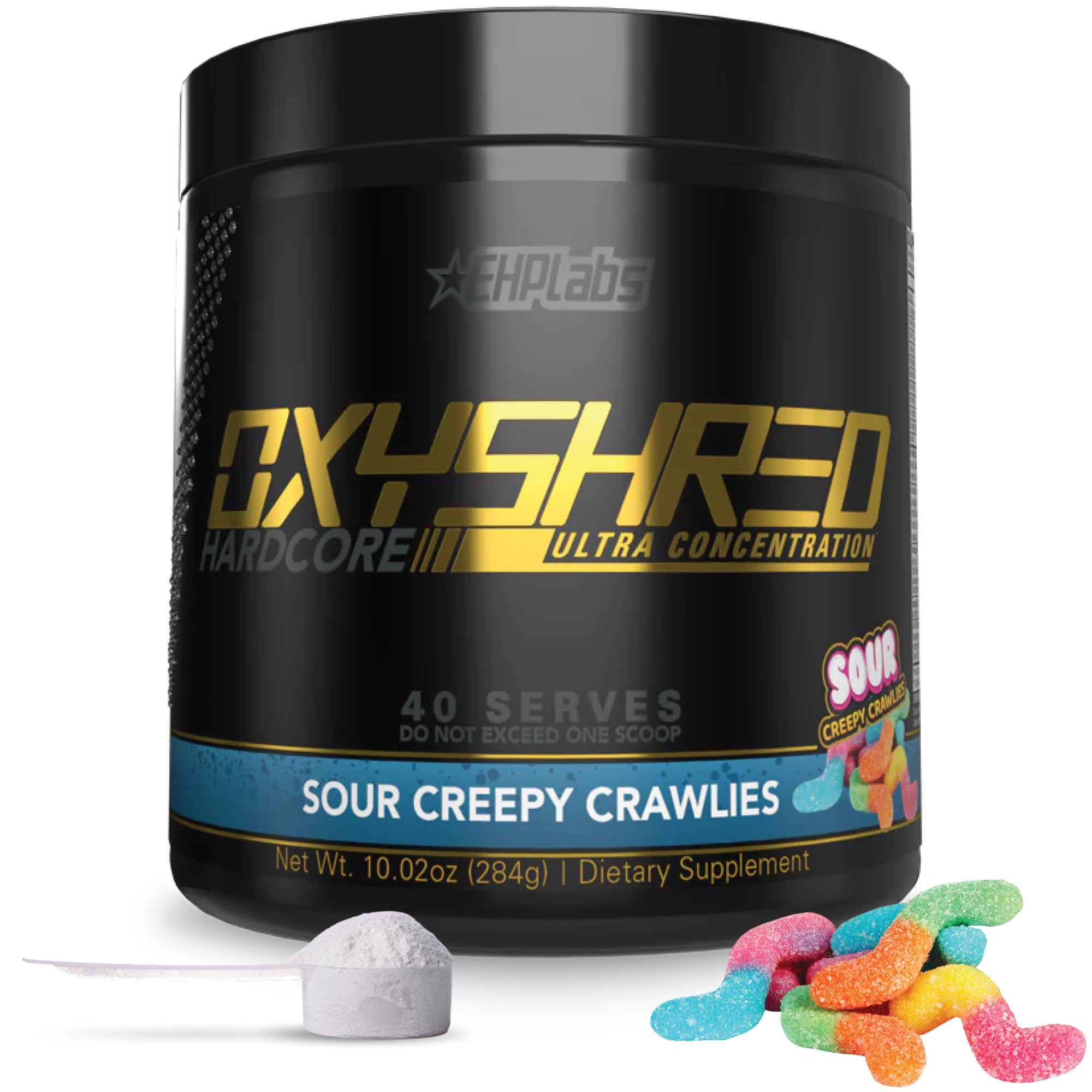 OxyShred Hardcore dans sa boîte prête à l’entraînement, énergie rapide