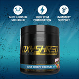 Étiquette d’OxyShred Hardcore montrant ingrédients et qualité
