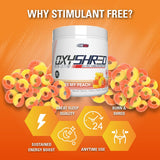 Boîte ouverte montrant la texture légère d'OxyShred sans stimulants