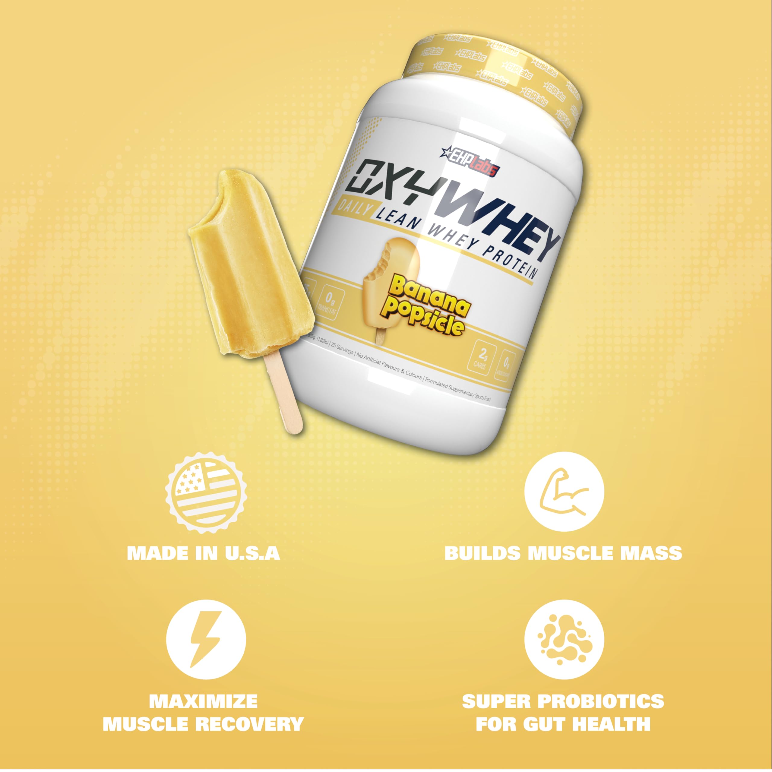 OxyWhey mélange shake froid: boisson riche en protéines après séance.