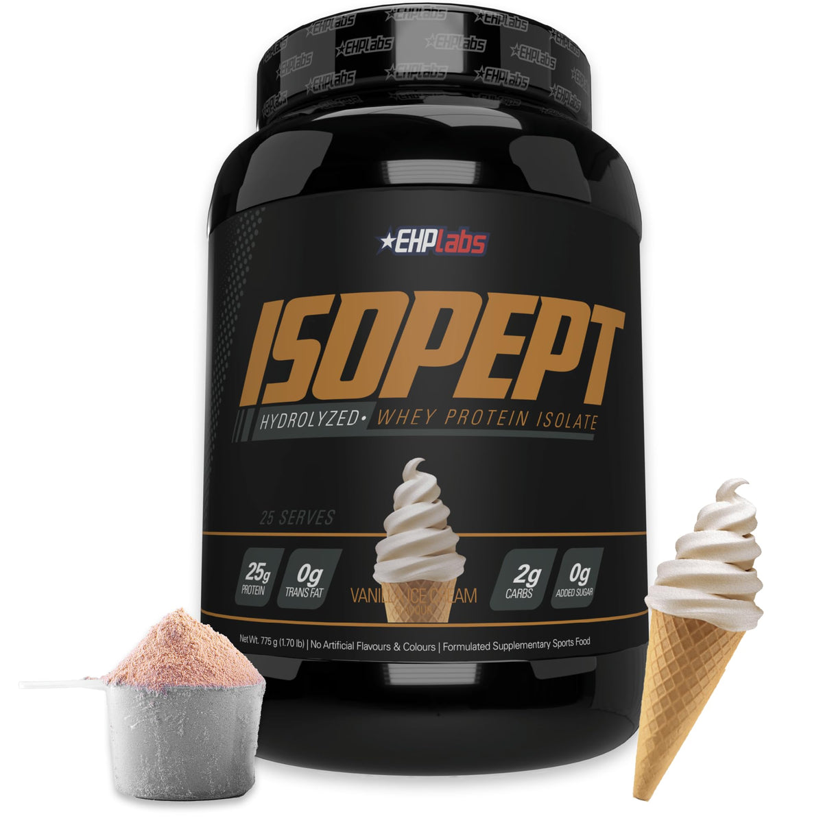 EHPlabs IsoPept emballage vanille prêt à savourer après l’entraînement