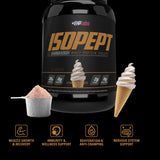 EHPlabs IsoPept verre et poudre, boisson protéinée à absorption rapide