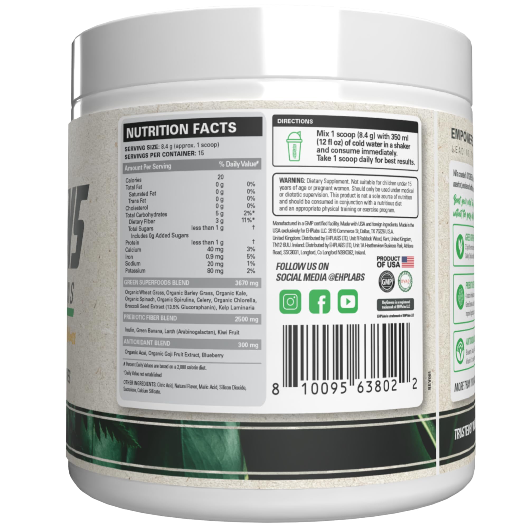 Enzymes digestives: OxyGreens facilite la digestion après repas.