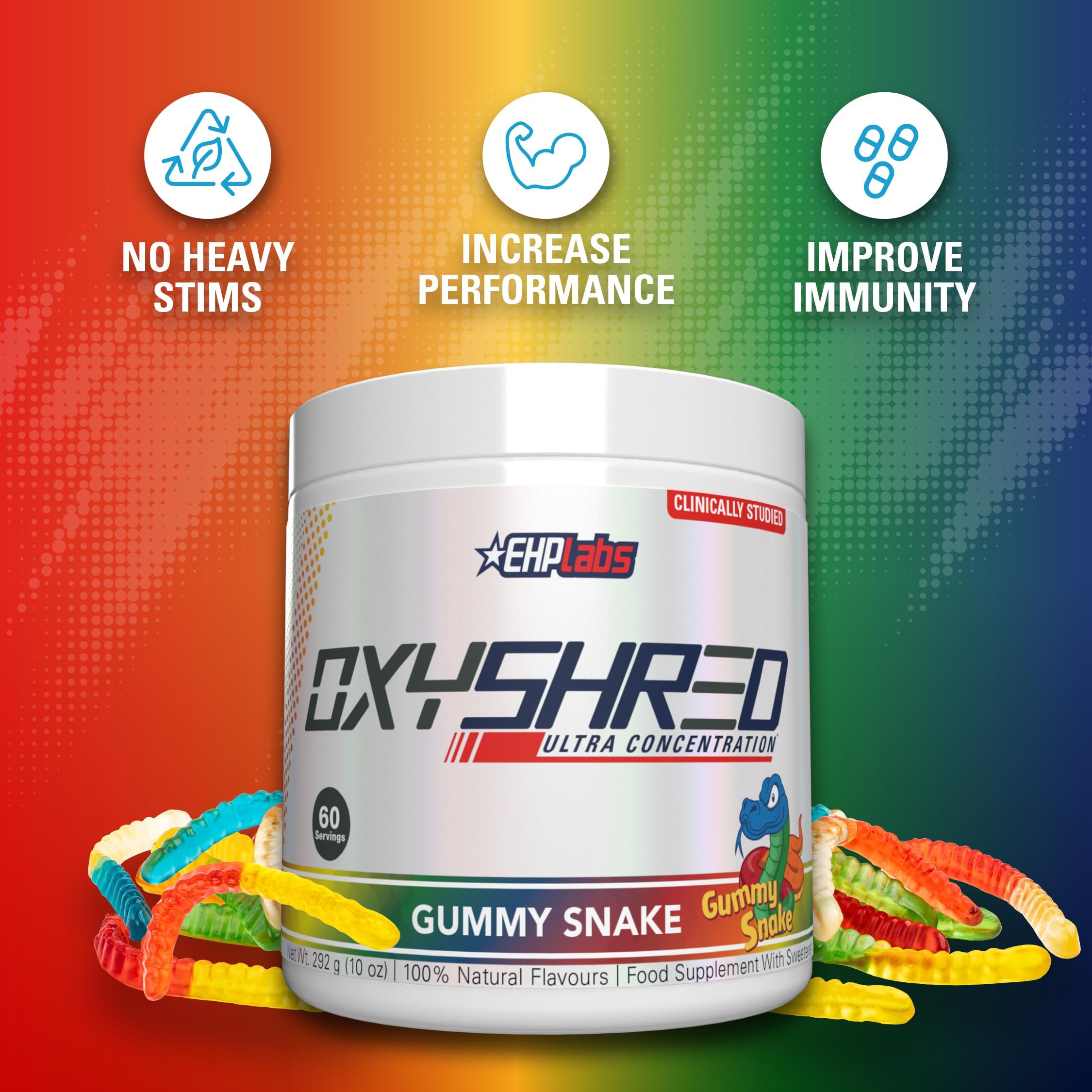 OxyShred d'EHP Labs, acetyl L-carnitine en poudre pour performance potentielle.
