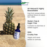 Ingrédients naturels sans conservateurs artificiels dans Eidon Silice.
