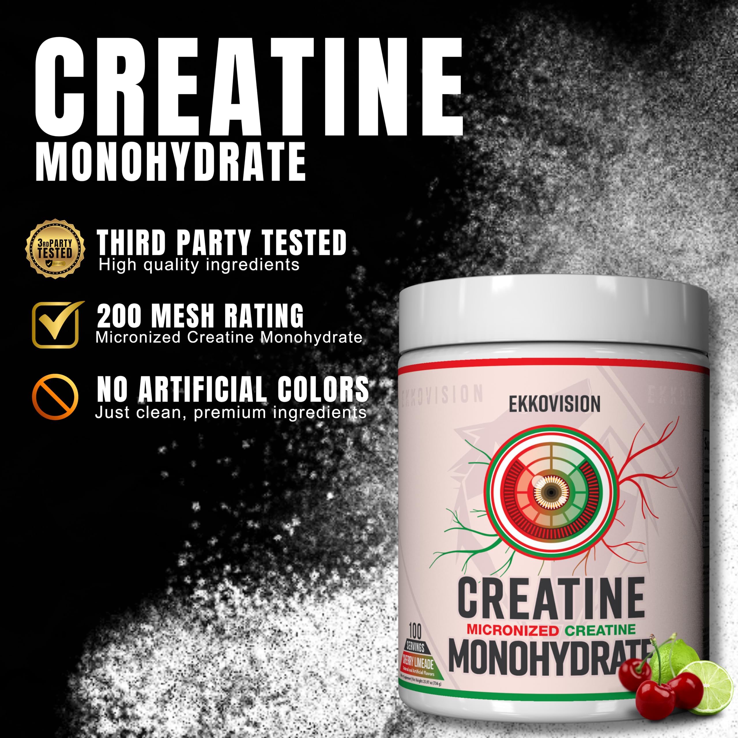 Ekkovision Creatine Monohydrate se dissout rapidement dans l'eau.