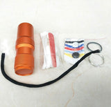 EKLOEN capsule EDC étanche orange avec attache-clefs pratique pour emporter l'essentiel