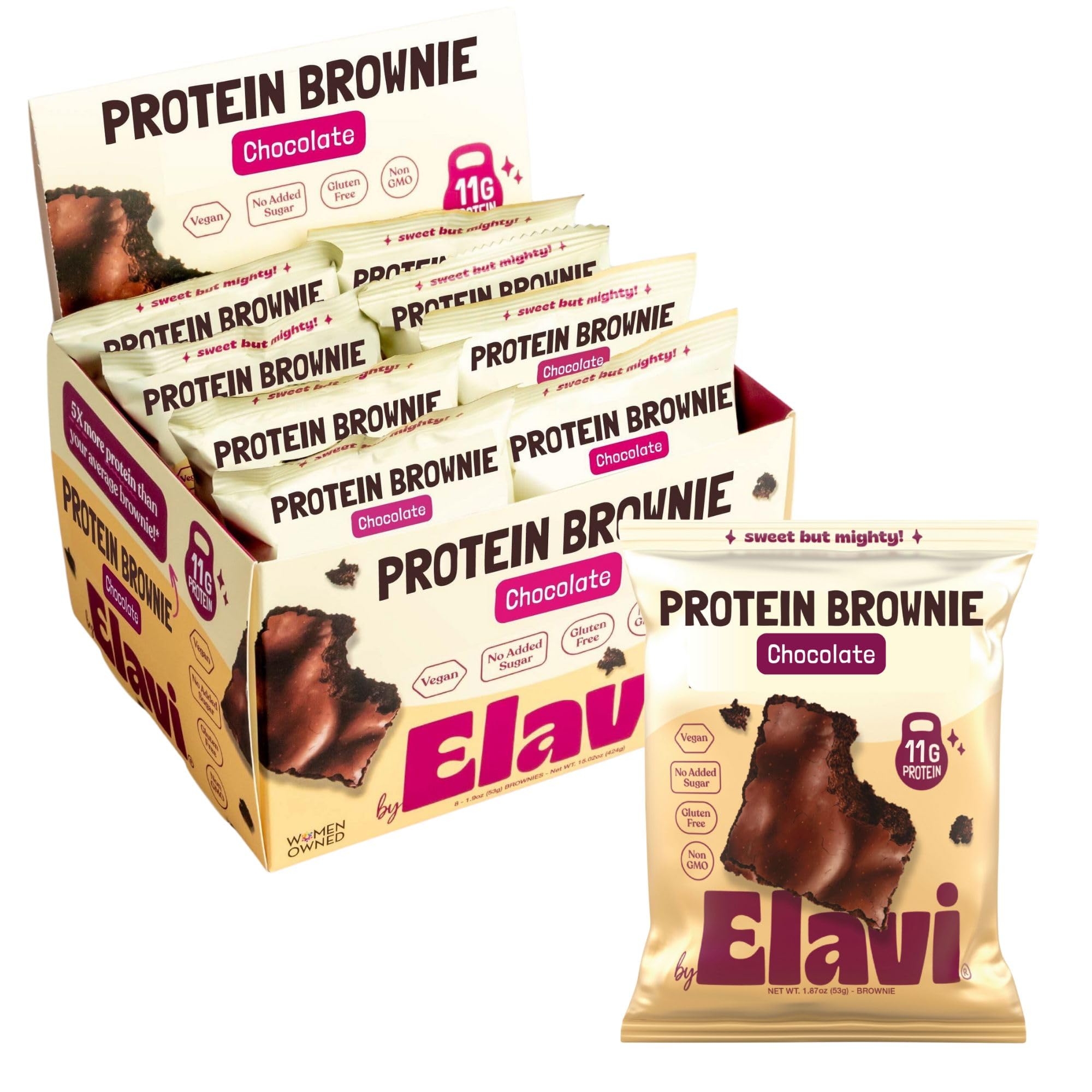 Emballage du brownie protéiné ELAVI, pratique après l effort.