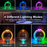 Diffuseur Elcxsla boule miroir lumière RGB pour soirées et détente.