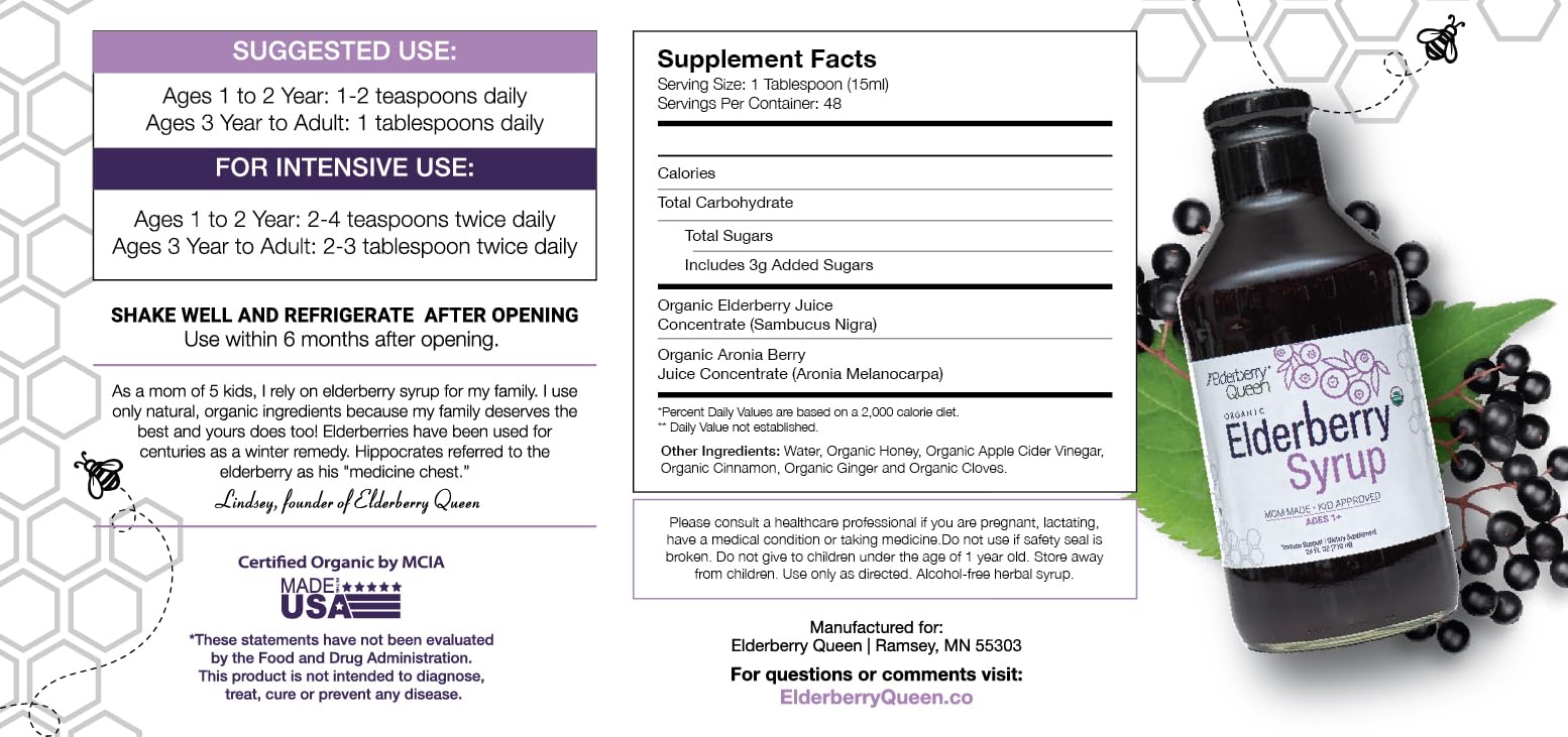 Baies d aron i a et sureau noir Elderberry Queen bio.