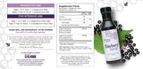 Étiquette Elderberry Queen certifiée biologique et USDA.