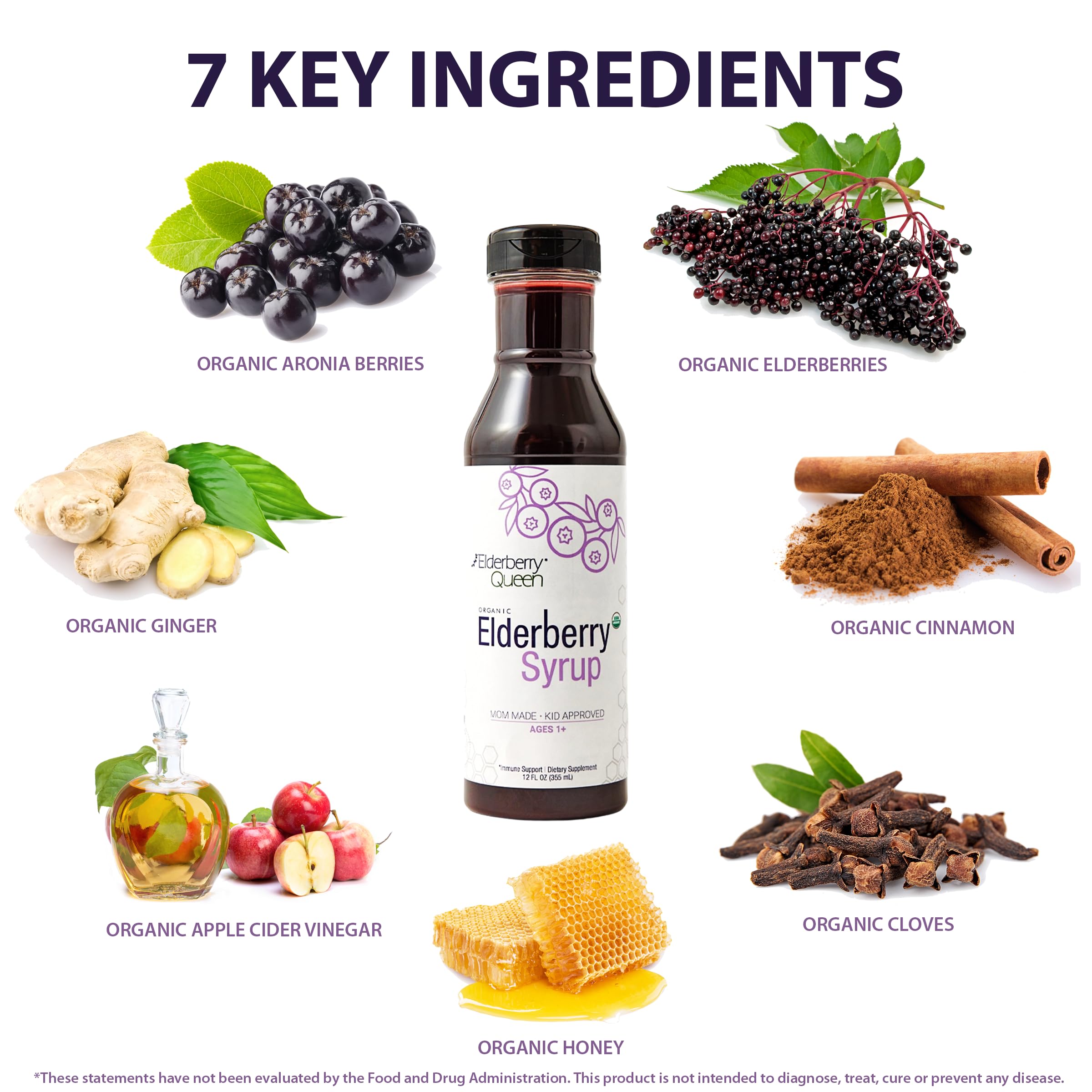 Texture fluide du sirop Elderberry Queen pour une prise facile.