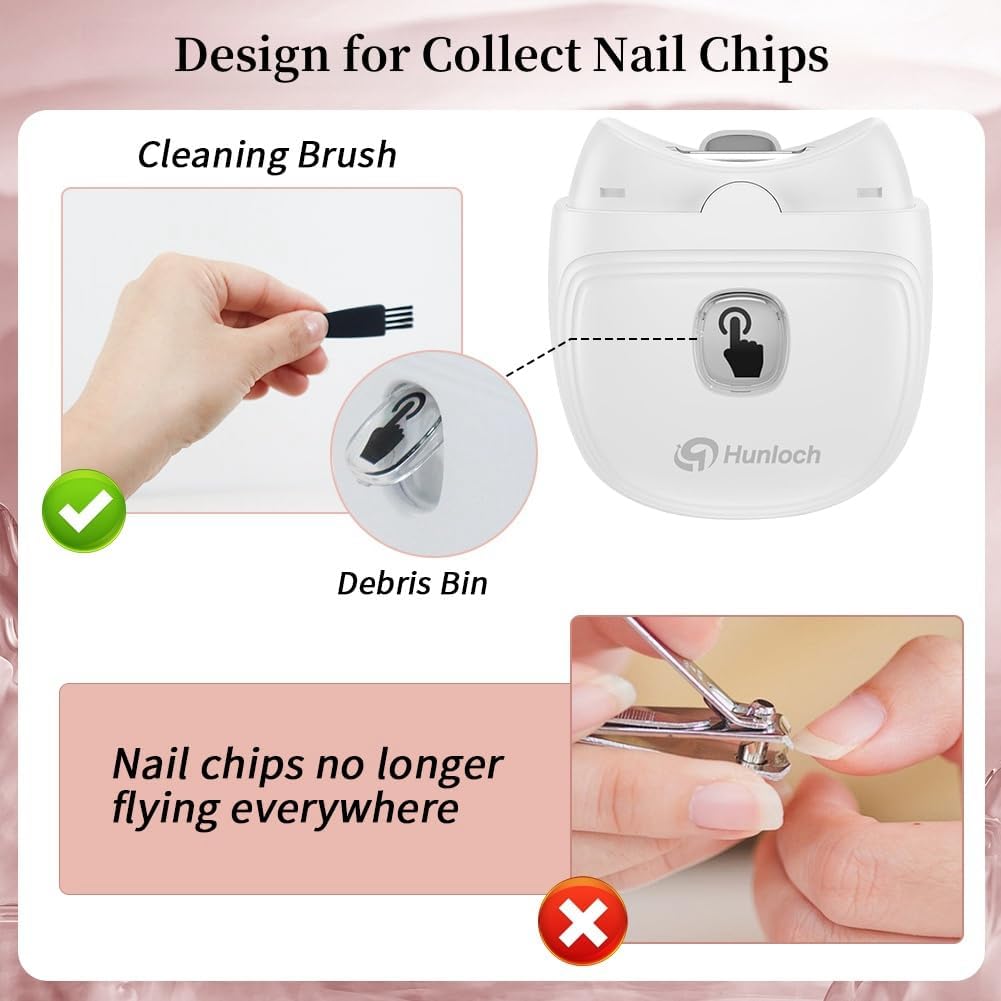 Conception légère et pratique du clip-ongles électrique pour un usage quotidien facile.