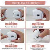 Utilisation en voyage avec clip-ongles électrique compact et rechargeable par USB.