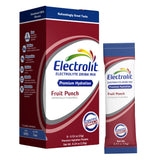 Sachets Electrolit Fruit Punch, pack de 8, hydratation rapide après l'effort.