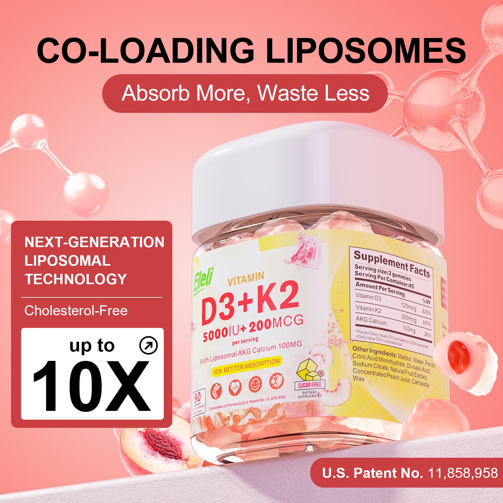 Calcium liposomal Eleli – calcium liposomal protégé pour une disponibilité potentielle.