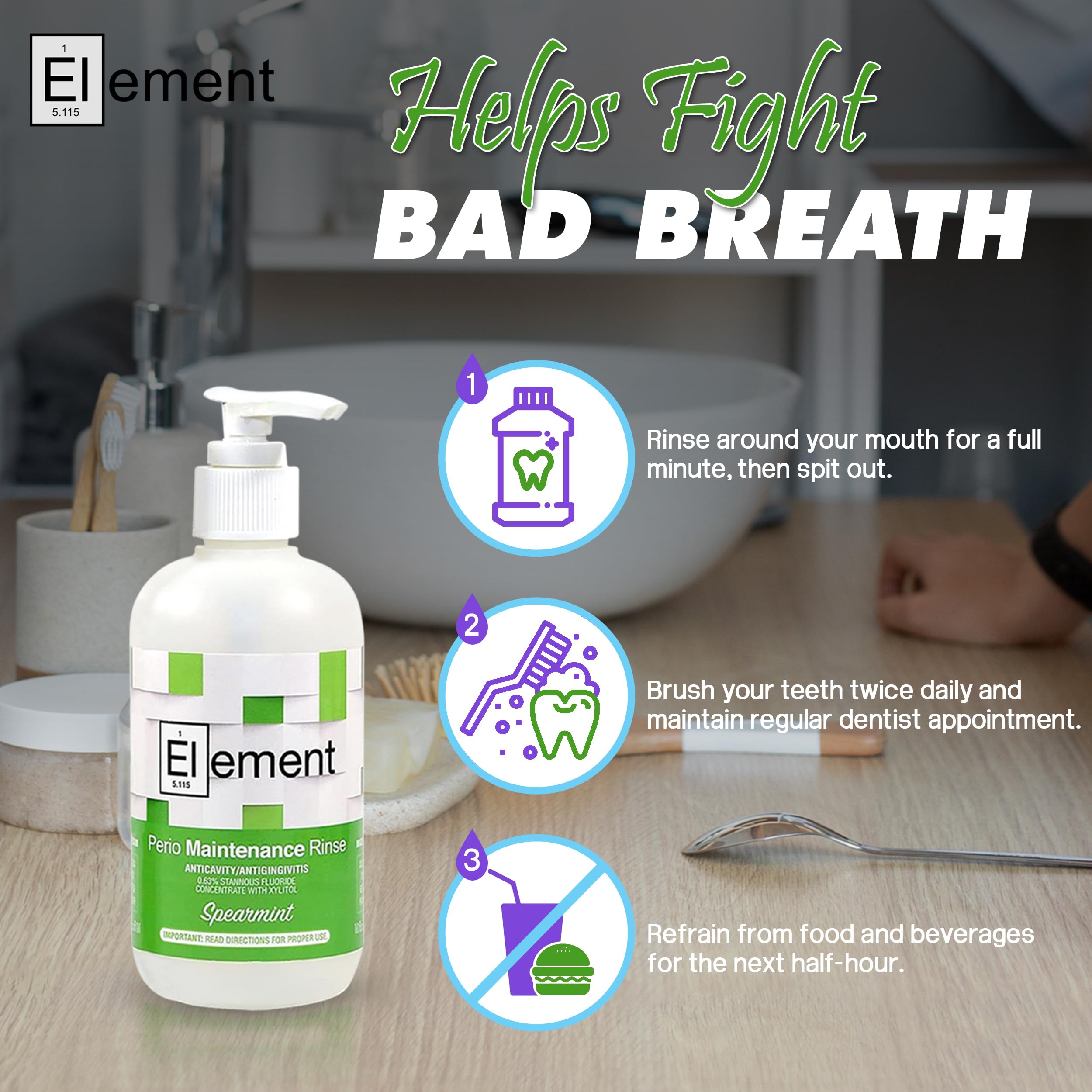 Bouchon etiquette ELEMENT dosage pratique hygiène