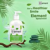 Etiquette ELEMENT rinçage menthe design clair et informations utiles